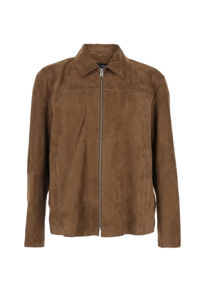 Arma zipped leather jacket - Brown