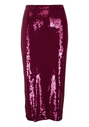 Veronica Beard sequin-embellished midi skirt - Red