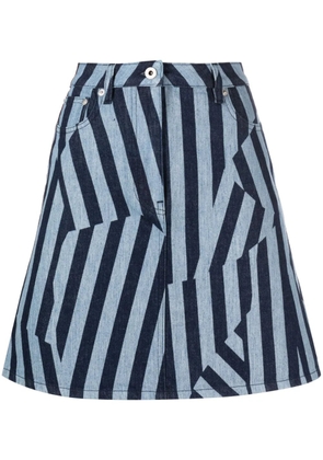 Kenzo Dazzle Stripe denim skirt - Blue