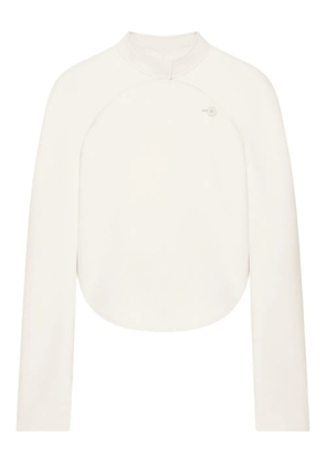 Courrèges Circle asymmetrical jacket - White