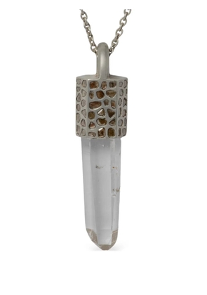 Parts of Four pavé lemurian quartz talisman necklace - Silver