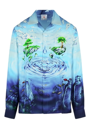 Casablanca Lost Atlantis silk shirt - Blue