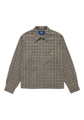 Awake NY cotton-blend checked shirt - Brown