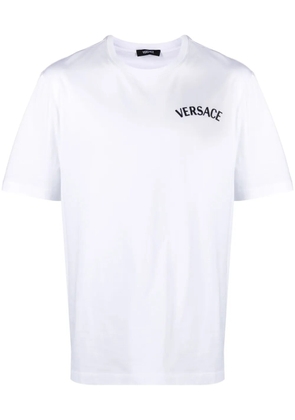 Versace Milano Stamp embroidered cotton T-shirt - White