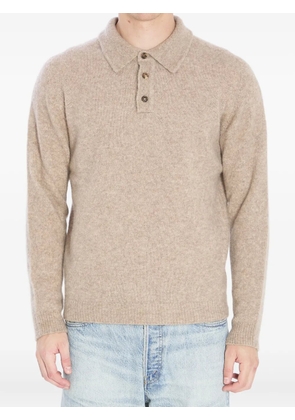 Roberto Collina long-sleeve polo shirt - Neutrals