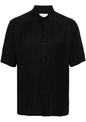 Saint Laurent Cassandre striped shirt - Black