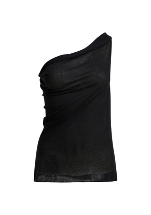 Rick Owens one-shoulder draped top - Black