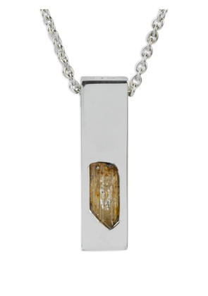 Parts of Four silver Cuboid Amulet topaz necklace