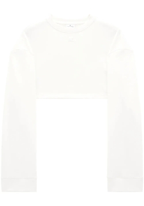 Courrèges Cocoon cotton cropped sweatshirt - White