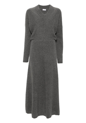 Brunello Cucinelli ribbed-knit maxi dress - Grey