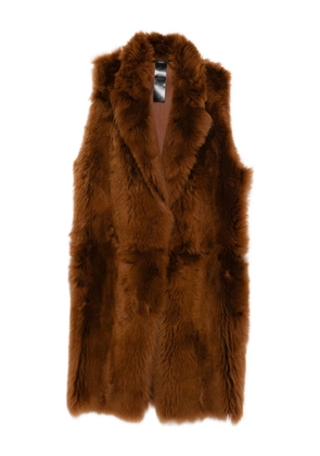 SAPIO sleeveless brushed waistcoat - Brown