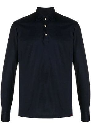 Kiton stretch fit polo shirt - Blue