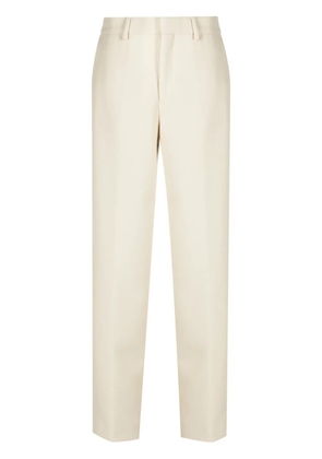 Closed satin-finish tailored trousers - Neutrals