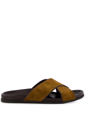 Manolo Blahnik Chiltern suede sandals - Brown