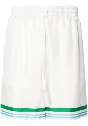 Casablanca Le Jeu silk shorts - White