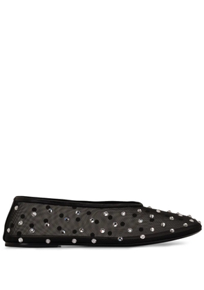 KHAITE Marcy crystal-embellished ballerina shoes - Black