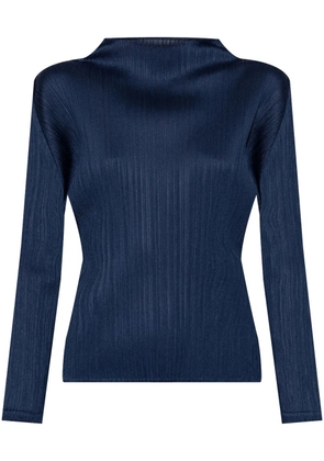 Pleats Please Issey Miyake Monthly Colors: February blouse - Blue