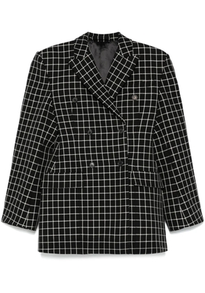 WARDROBE.NYC check-pattern blazer - Black