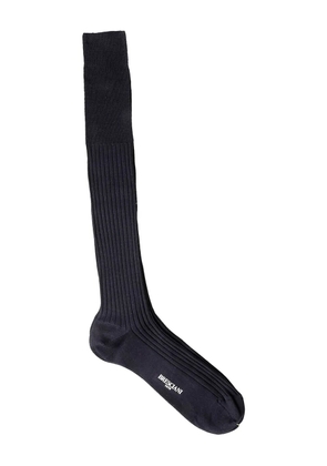 Bresciani ribbed wool socks - Blue