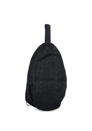 Omar Afridi Sling grommet-detail crossbody bag - Black