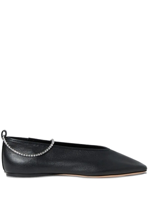 Loeffler Randall Emery crystal-strap ballet flats - Black