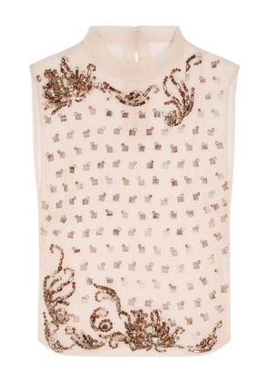 DRIES VAN NOTEN embellished-bib top - Pink