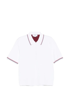 Thom Browne striped polo shirt - White