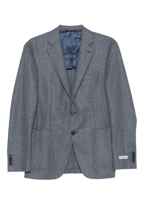Canali textured wool blazer - Blue