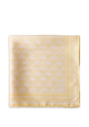 Prada jacquard silk scarf 55x55 - Yellow