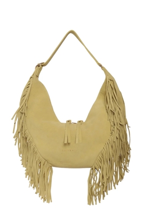 Orciani small Isola Peach fringed leather shoulder bag - Yellow