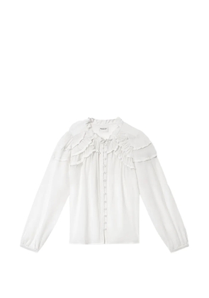 ISABEL MARANT ruffled long-sleeve shirt - White