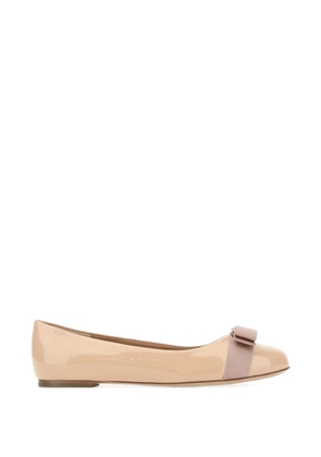 Ferragamo Varina leather ballet flats - Neutrals
