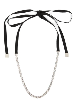 MM6 Maison Margiela rhinestone-bow necklace - Silver