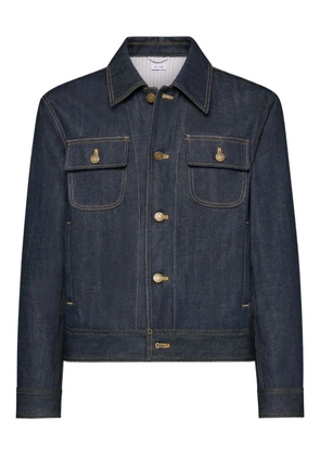 Thom Browne selvedge-detail back-strap shirt jacket - Blue