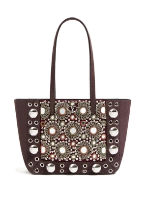 Valentino Garavani Nellcôte mini tote bag - Brown