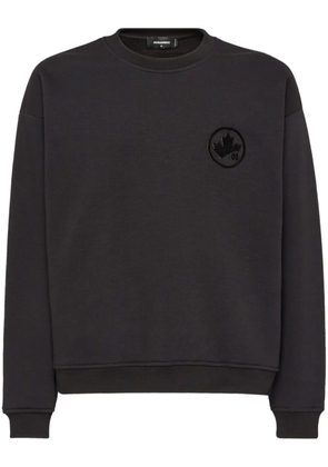 DSQUARED2 logo-print cotton sweatshirt - Black