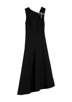 Jil Sander jewel bow asymmetrical hem dress - Black