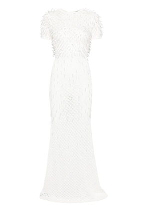 David Koma knitted maxi dress - White