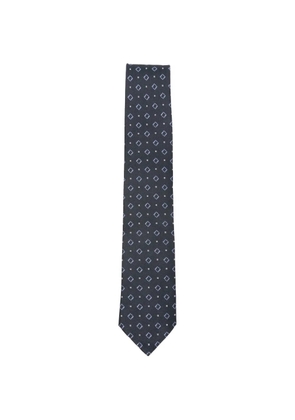 BOSS geometric pattern tie - Blue