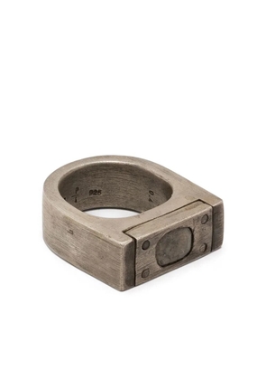 Parts of Four Plate Single diamond ring - Silver