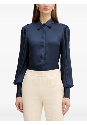 FRACOMINA puff-sleeve button-up shirt - Blue