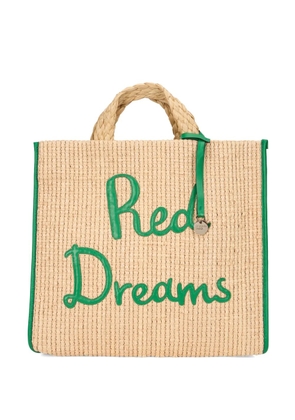 Valentino Garavani braided-handle charm tote bag - Neutrals