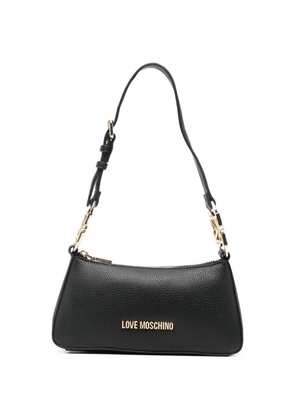 Love Moschino logo-lettering shoulder bag - Black