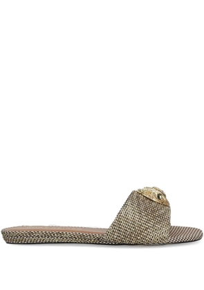 Kurt Geiger London Kensington embellished slide sandals - Neutrals