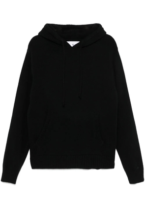 SEVEN GAUGE wool hoodie - Black