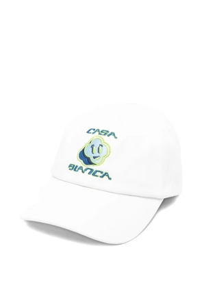 Casablanca embroidered-detail baseball cap - White