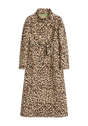 Valentino Garavani leopard-print belted coat - Neutrals