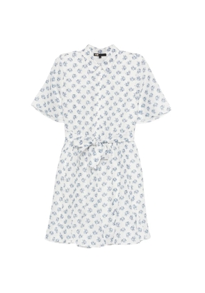 Maje small flowers-print mini dress - White