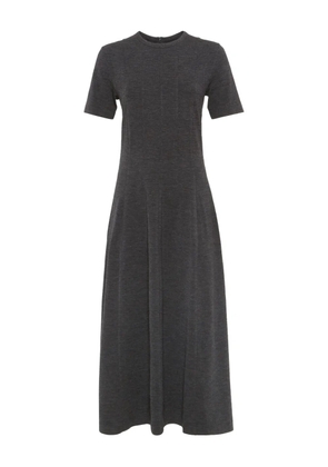 Brunello Cucinelli short-sleeve jersey midi dress - Grey