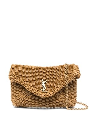 Saint Laurent Cassandre clutch bag - Brown